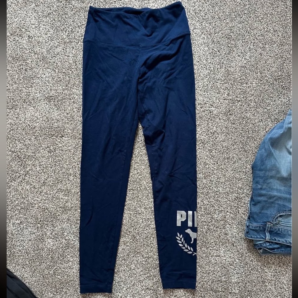 PINK Victoria's Secret Navy Blue Leggings